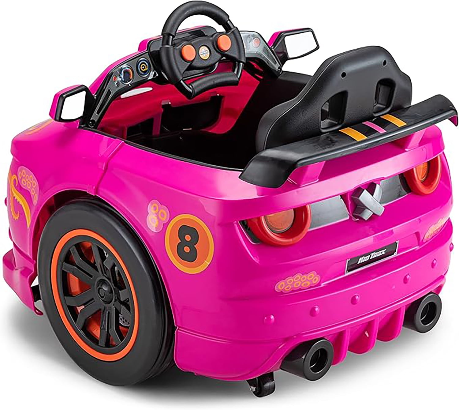 Kid Trax Dizzy Racers 6V Ride On Electric Car – 360° Spin, Up to 66lbs, Ages 2-5, Pink