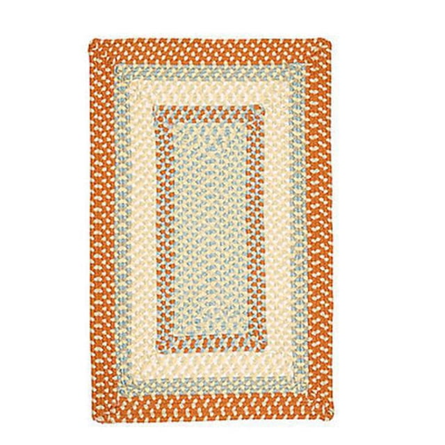 Colonial Mills Rug MG29R048X048R Montego - Tangerine 4 ft. square Braided Rug