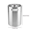 thumbnail image 1 of Pomya Mini Barril de Cerveza, Mini Barril de Cerveza de Acero inoxidablede Tapa Espiral Suministros prácticos para el hogar del Hotel Mantiene la presión de carbonización5L) Khall Tendencias, 1 of 4