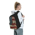 thumbnail image 6 of Lsque American Flag1 Pattern Adult Backpack – Durable & Lightweight PU Canvas Storage Bag , 15” Laptop Compartment, and Multiple Pockets, 6 of 7