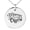 Silver, variant on Rose Gold Stainless Steel Mama Needs Coffee Small Medallion Circle Charm Pendant Necklace