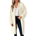 thumbnail image 2 of Women's Open Front Long Cardigan Chunky Knit Jacket Oversized Coatigan Coat, 2 of 6