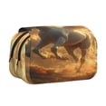 thumbnail image 1 of Disketp Golden Winged White Horse Estuche de Lápices de Doble Capa con Tapa Abatible y Cremallera, Organizador Escolar para Adolescentes y Adultos, 1 of 7