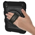 thumbnail image 6 of ELEHOLD Hybrid Rugged Case for iPad Mini (6th Generation), Heavy Duty Shockproof Cover with 360° Rotation Handstrap Kickstand Detachable Shoulder Strap Case for iPad mini 6 -2021,Black, 6 of 11