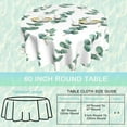 thumbnail image 2 of Eucalyptus Sage Leaves Round Table Cloth 60 Inch,Watercolor Branch Tablecloth Waterproof Stain Resistance Wrinkle Polyester Circle Table Cover for Home Kitchen Dining Party Camping Pinic Decor, 2 of 6