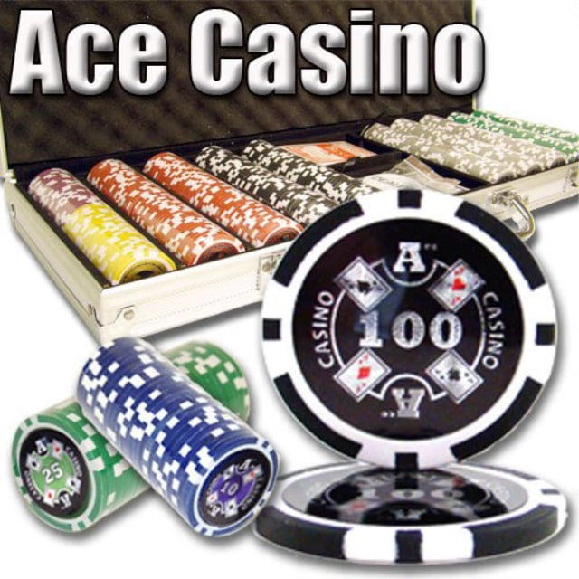100 Gray $1 Ace Casino 14g Clay Poker Chips New 
