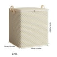 thumbnail image 3 of Decorative Storage Boxes,Fabric Containers,Stackable Clothes Storage Bins,Jeans Organizer for Closet,Cube Organizer,Storage Containers with Durable Handle,Sweater Organizer,1PC,220L,19.7x19.7x29 Inch, 3 of 9