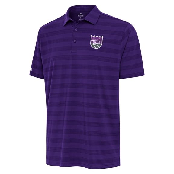 Men's Antigua Purple Sacramento Kings Tunnel Polo