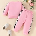 thumbnail image 5 of Caqnni Cow Print Bell Bottoms Outfits Toddler Girl Short Sleeve Romper Sleepwear Pajamas 3 6 9 12 18 24 Months 2T 3T(Pink,2-3 Years), 5 of 7
