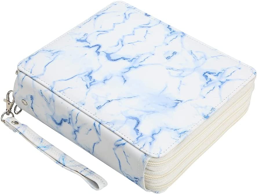 Lbxgap Portable Colored Marble Pencil Case 120 Slots Pencil Holder