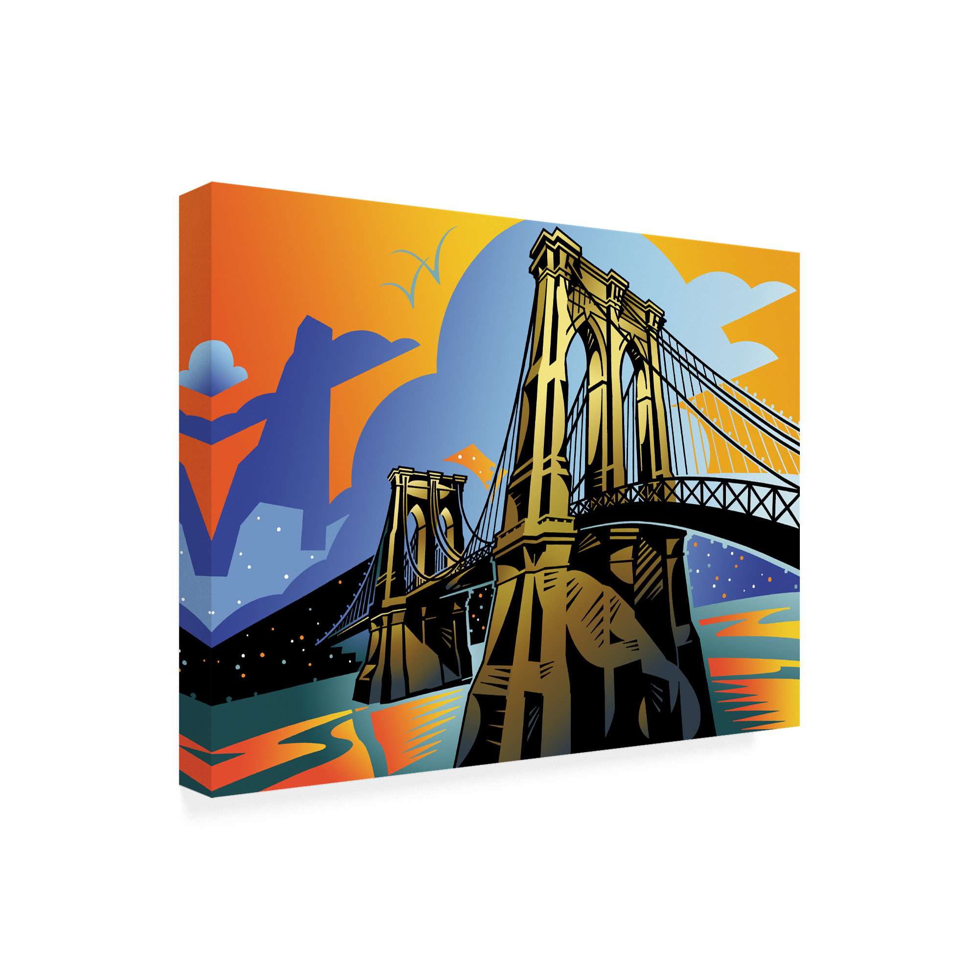 Trademark Fine Art 'Brooklyn Bridge NYC' Canvas Art by David Chestnutt