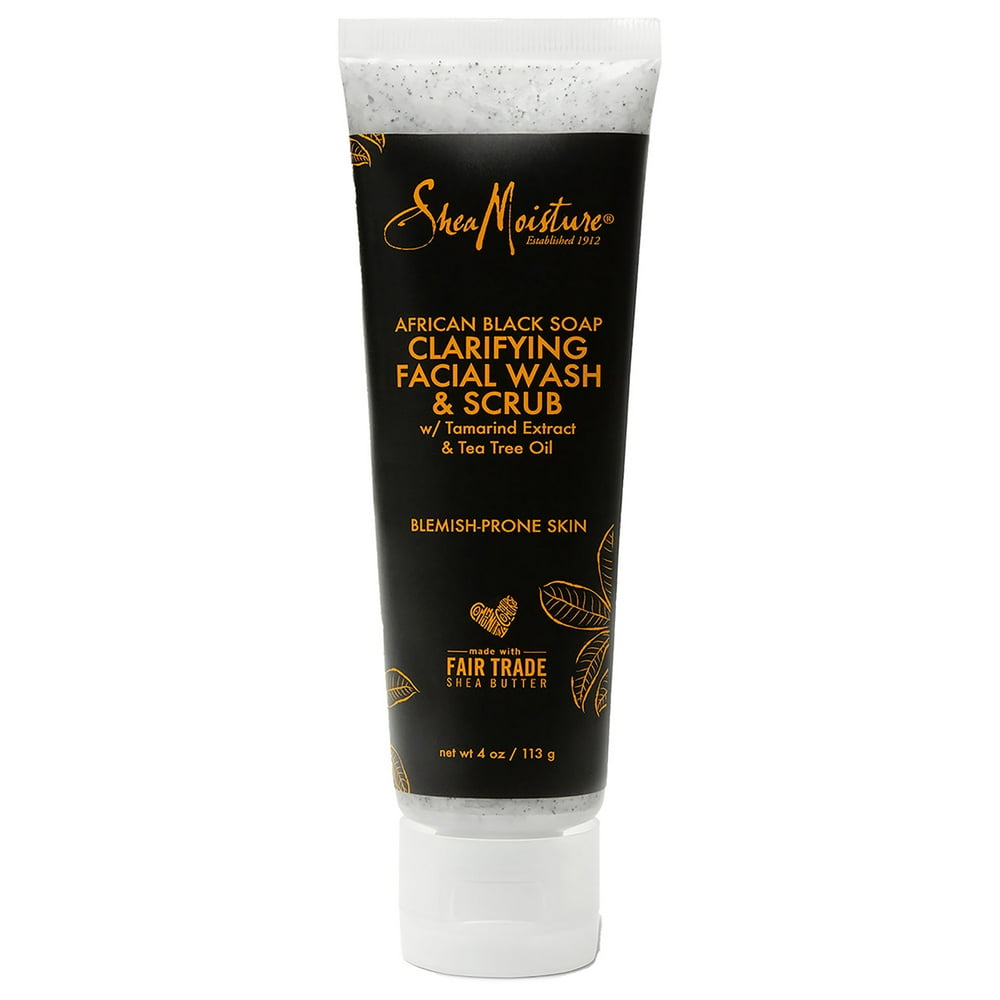 SheaMoisture African Black Soap Facial Wash and Scrub to Clarify Skin 4