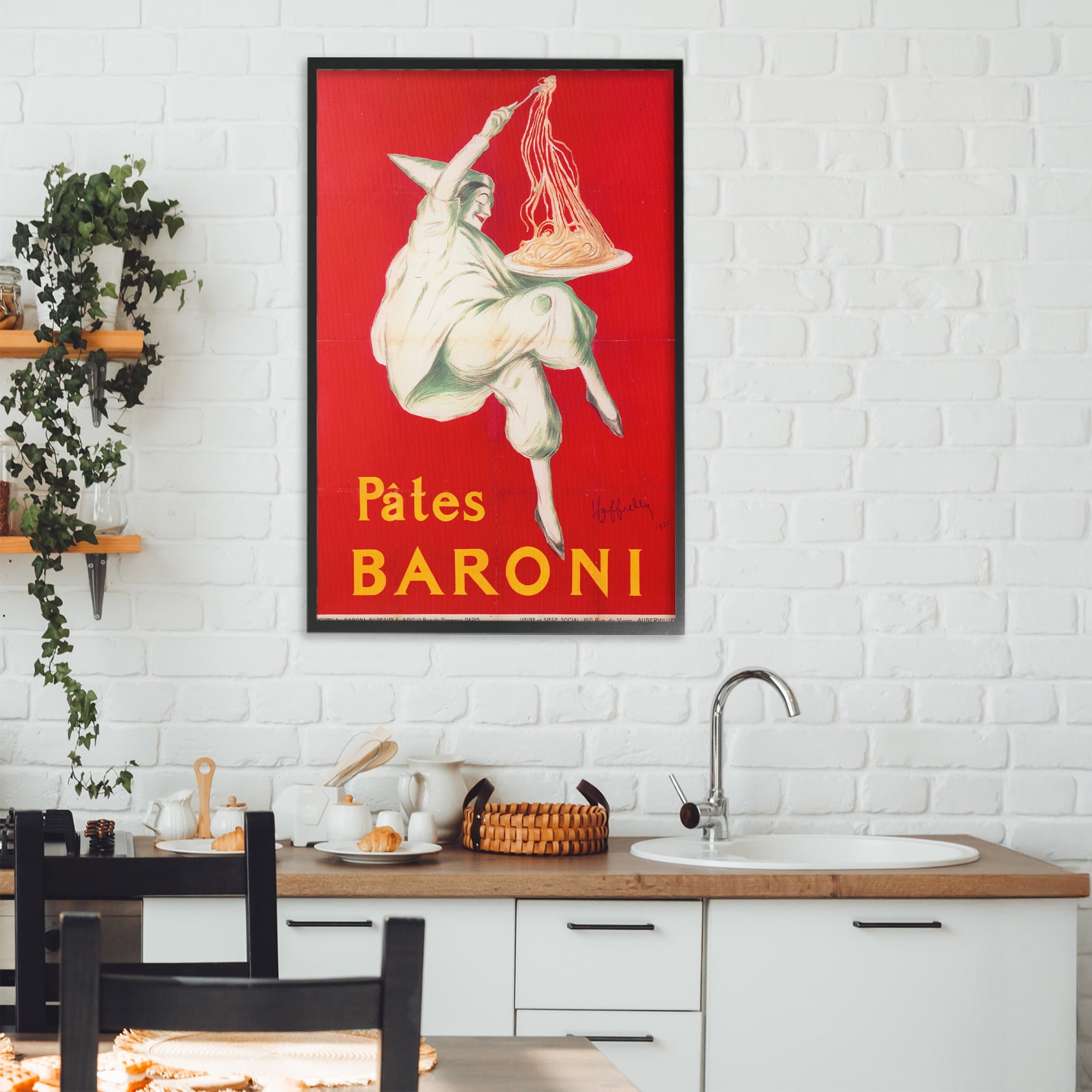 Stupell Industries Pates Baroni Advertisement Black Framed Giclee Art, design by Vintage Hustle