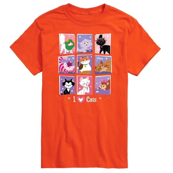 Disney Classics - Cats & Dogs - Grid Of Assorted Cats - Men's Short Sleeve Graphic T-Shirt