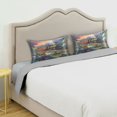 thumbnail image 5 of Haosy Satin Pillowcase for Hair and Skin Standard Cooling Silk Pillow Case with Envelope Closure Train Dog Flower 20"x26", 5 of 9