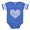 Royal Blue, variant on CafePress - Skullheart - Cute Infant Baby Football Bodysuit