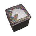 thumbnail image 1 of Cube de stockage pliant avec licorne en paillette, 1 of 3
