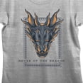 thumbnail image 2 of House of the Dragon HBO Dragon Face Juniors' Gray Heather Graphic Tee-Small, 2 of 2