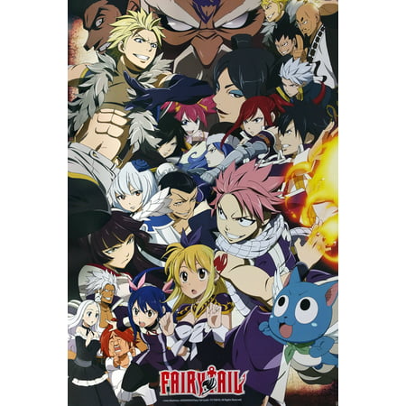 Fairy Tail - Anime TV Show Poster / Print (Fairy Tail Vs. Other Guilds - Character Collage) (Size: 24