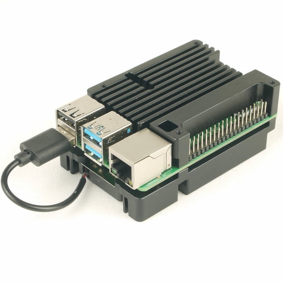 DSLRKIT Heatsink Case for Raspberry Pi 4B Armor Aluminum Quiet Turbo Blower Fan Cooler