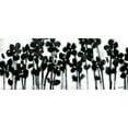 thumbnail image 3 of Wyatt Jr., Norman 14x8 Black Modern Framed Museum Art Print Titled - Black Flowers on White II, 3 of 5