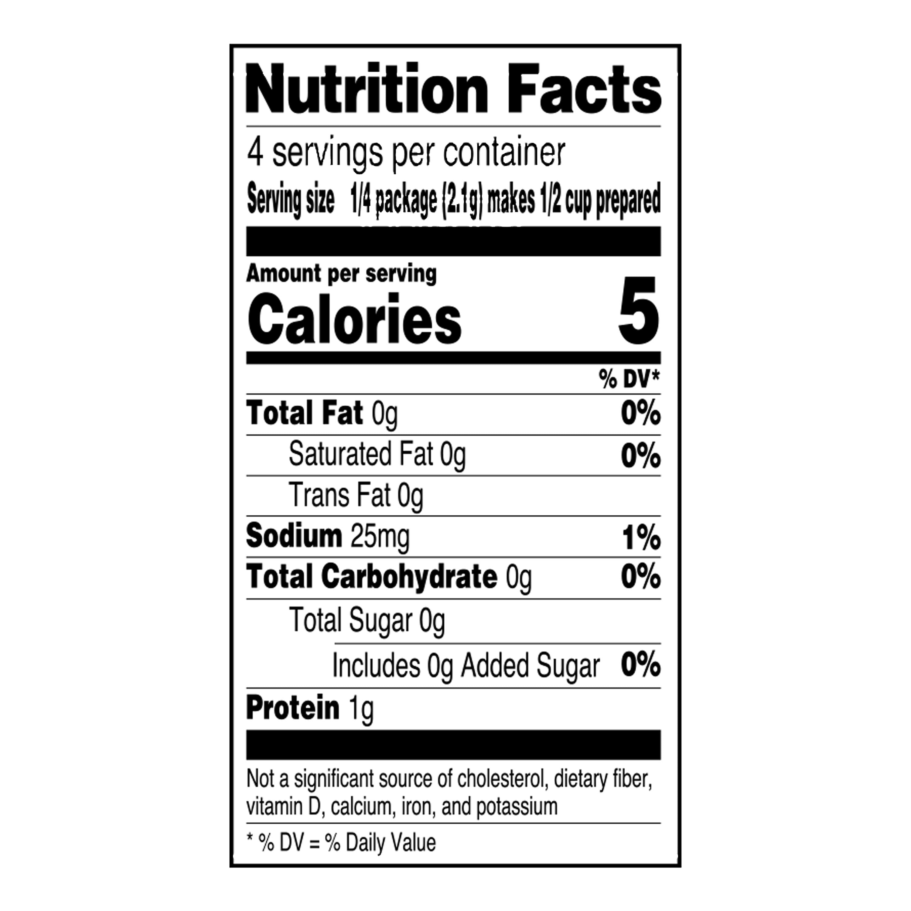 Great Value Sugar Free Raspberry Gelatin Dessert, 0.3 oz