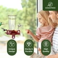 thumbnail image 4 of Kingsyard Window Hummingbird Feeder for Outdoors, 16 oz Leak Proof, 4 Bee Proof Feeding Ports, Clear, 4 of 9