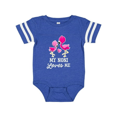 

Inktastic My Noni Loves me with Two Flamingos Gift Baby Boy or Baby Girl Bodysuit