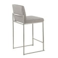 thumbnail image 6 of Fuji High Back Counter Stools for Kitchen Counter, Counter Height Chairs, Bar Stools Set of 3 with Backs, Counter Stools Set of 3, Bar Stools Set of 3 Counter Height (Grey Fabric), 6 of 6