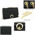 thumbnail image 4 of PORT&LOTUS Small Shoulder Bags for Women with Golden Chain Strap Quilted Designer Handbags for Women Cute Purses for Women Trendy Black Cross Body Purse Women Black Womens Purses, 4 of 7