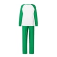 thumbnail image 4 of Family Matching Christmas Pajamas, Christmas Tree Print Long-Sleeved Round Neck Tops + Elastic Waist Trousers/Romper Sleepwear, 4 of 10
