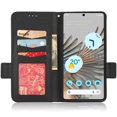 thumbnail image 4 of Wallet Case for Google Pixel 8 Card Slots Holder Kickstand Flip Case, Lychee Pattern PU Leather Shockproof Cover with Magnetic Clasp Drop Resistant Phone Case, Black, 4 of 5