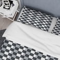 thumbnail image 4 of Designart 'Geometric Monochrome Pattern I' Mid-Century Modern Duvet Cover Set, 4 of 4