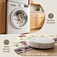 thumbnail image 5 of ODIKA 2'x3' Ultra-Soft Accent Mat, Mauve Damask Vintage Scroll Trellis Border Distressed Faded Boho None Washable, Bare feet friendly, Easy Care Indoor rug for Bedside, Footrest, 5 of 7