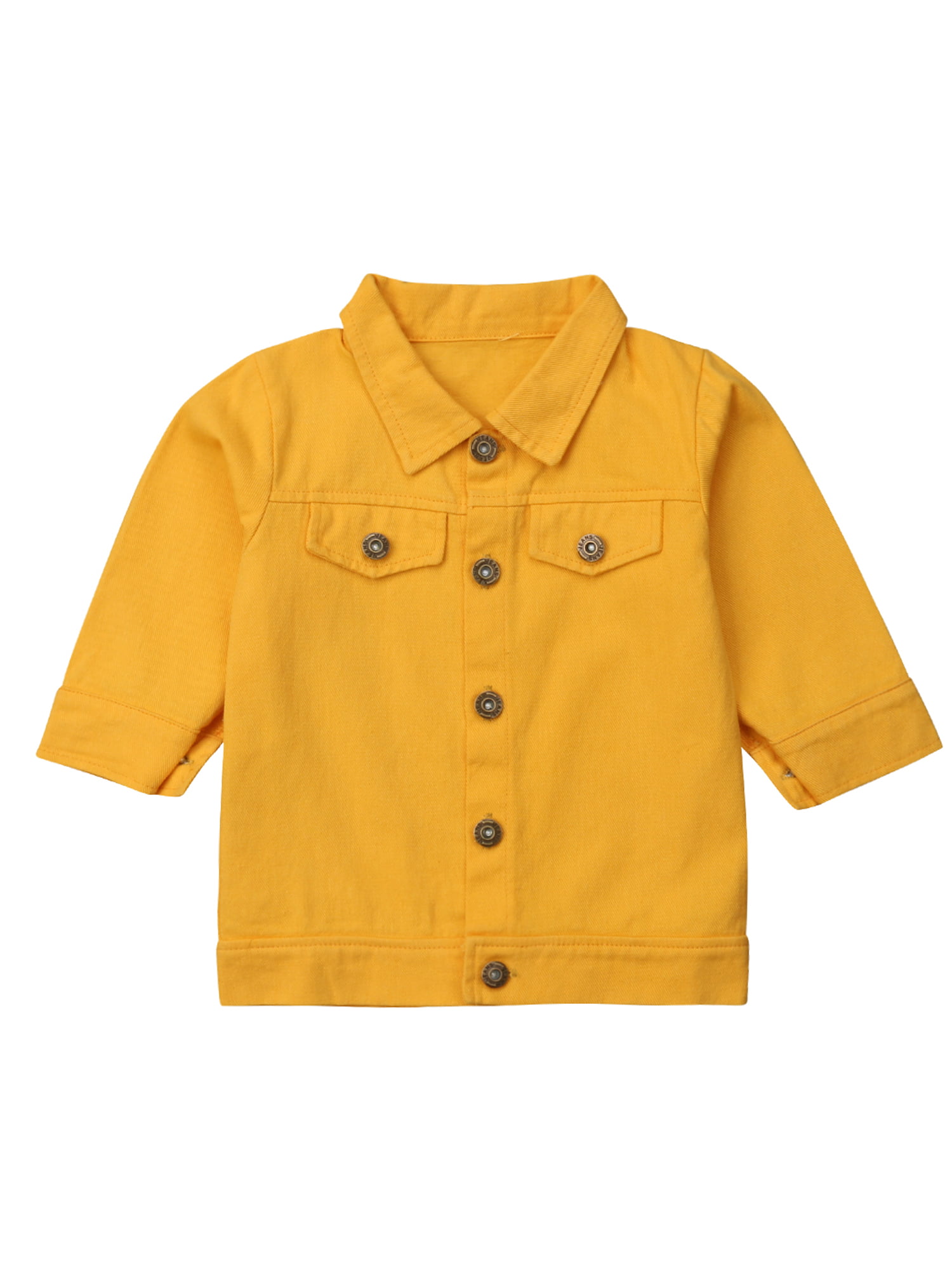 Hirigin Baby Girls Yellow Denim Jacket 