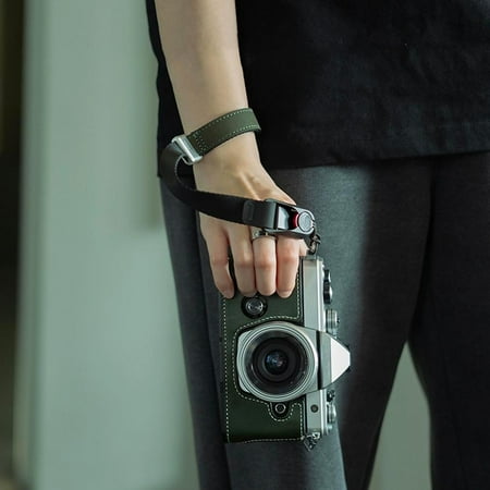 QHUDLV Leather Handle Camera Case â€“ For Olympus OM3 â€“ Protective PU Cover