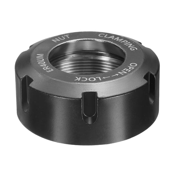 ER40-UM(M50) Type Collet Clamping Nut with Dynamic Balance Holes 40Cr Alloy Steel for CNC Machine Chuck Lathe Milling Tools Holder, Black