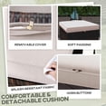 thumbnail image 4 of Conjuntos de Otomanas para Patio Exterior Outsunny Mimbre Resistente al Clima x2 Crema, 4 of 9