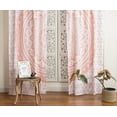 thumbnail image 3 of Pop Popular Handicrafts Mandala Curtains Panels Hippie Bohemian Ombre Sheer Valance Coral Peach, 3 of 7