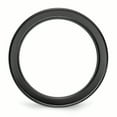 thumbnail image 2 of Edward Mirell Black Ti & Titanium Polished Grooved Concave Ring Size 8, 2 of 4