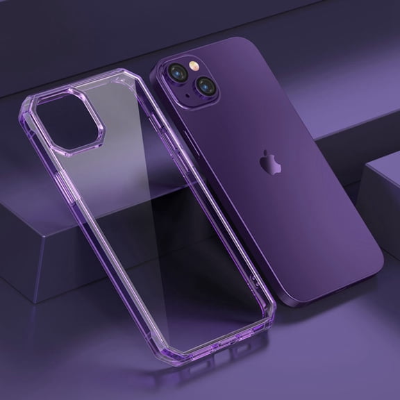 Allytech For iPhone 14 Plus 6.7" Case, Ultra [Slim Thin] Scratch Resistant Shockproof TPU Rubber Soft SiliconeProtective Crystal Clear Case Cover for iPhone 14 Plus, Purple
