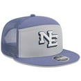 thumbnail image 3 of Men's New Era  Gray/Meadow Blue New England Patriots 2025 Rivalries Collection Team Split Panel 9FIFTY Snapback Hat, 3 of 5