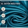 thumbnail image 4 of Juego De Sábanas Matrimonial De Satín Lujosas Modelo Azul Eléctrico, 4 of 4