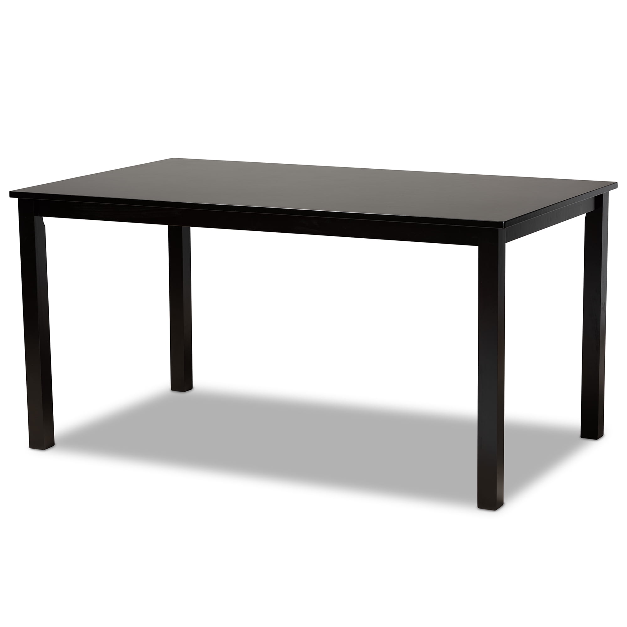 Baxton Studio Luisa Modern and Contemporary Transitional Dark Brown Finished Wood 7-Piece Dining Set