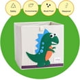 thumbnail image 2 of Foldable Animal Canvas Storage Toy Box/Bin/Cube/Chest/Basket/Organizer for Kids  13 inch (Dinosaur), 2 of 5
