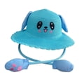 thumbnail image 4 of Sombrero de verano para niños, gorras de bebé, gorra panamá portátil para playa, sombrero de conejo para bebé azul, 4 of 9