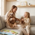 thumbnail image 7 of Adorable 19.7in Sloth Plush , Cute Sloth Stuffed Animal for Birthday Gifts, Soft Cuddle Companion for Easter Basket Fillers and Nursery Room Decorations for Home, Brown, 7 of 7