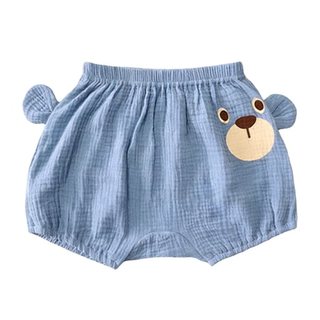 Staki Girls Baby & Toddler Shorts &ndash; Comfortable Cotton Blend Easy Fit Adorable & Essential Wardrobe 6M 12M 24M Blue 6-12 Months