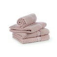 thumbnail image 5 of Ample Decor 100% Cotton Hand Towel for Bathroom Set of 4 - Highly Absorbent, Popcorn Textured - Mulaayam Collection - Soft Pink 18 X 28 Inch, 5 of 7