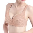 thumbnail image 5 of FUNUONY Hot Sale!! Lace Bralettes for Women No Underwire Triangle See Thru V Neck Unpadded Bra 2 Pack Lace Underwear Underwired Women's Charmming Bra 2Pc Clear 38, 5 of 9